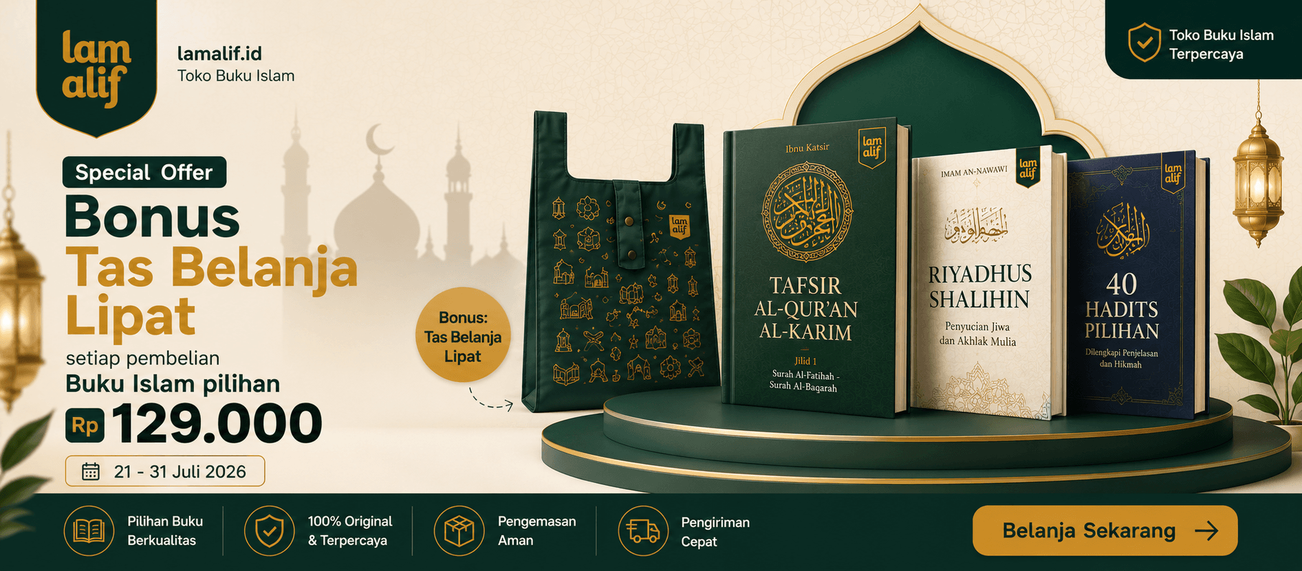Special Offer — Cashback 50%, beli buku islam dapat berkah